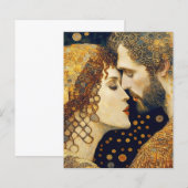 Papier Art Nouveau A Couple In Love (Devant / Derrière)