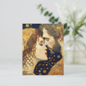Papier Art Nouveau A Couple In Love (Debout devant)