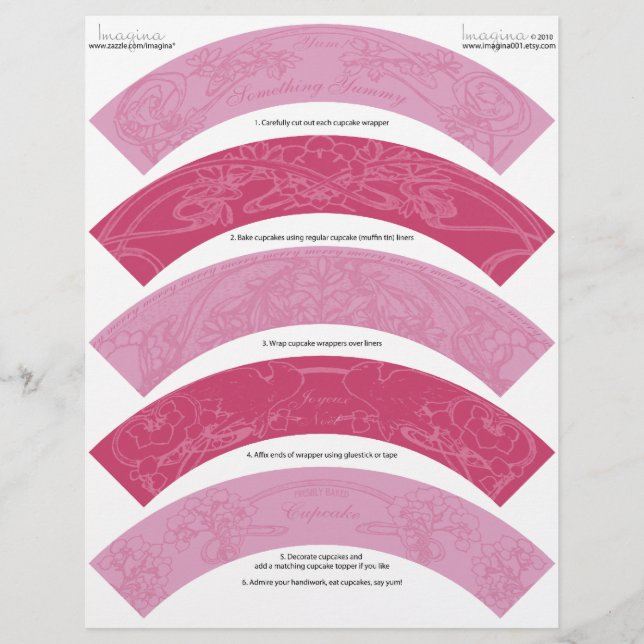 Papier Art Nouveau do-it-yourself Enveloppes de cupcake d (Devant)