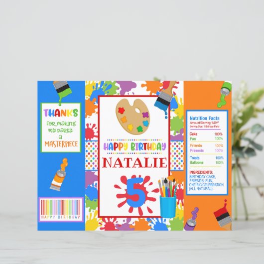 Papier Art Painting Party do-it-yourself Chip Bag (Debout devant)