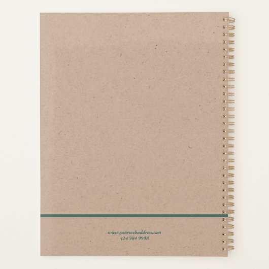 Papier artisanal, logo botanique, typographie vert (Dos)