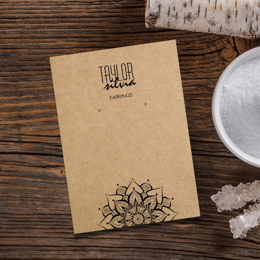 papier artisanal mandala Carte d'affichage à oreil