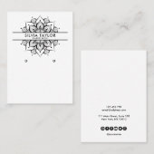 Papier artisanal Mandala Carte d'affichage à oreil (Devant / Derrière)