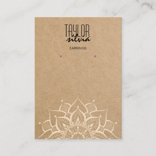 papier artisanal mandala Carte d'affichage à oreil (Devant)