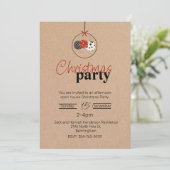 Papier artisanal Regardez Noël Fête Invitation (Debout devant)
