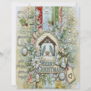 Papier artisanat de Noël crèche