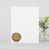 Papier Astrologie Vintage, Roue du Zodiaque Céleste Antiq (Debout devant)