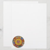 Papier Astrologie Vintage, Roue du Zodiaque Céleste Antiq (Devant / Derrière)