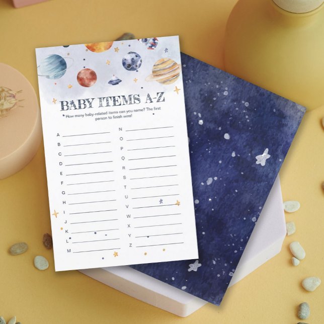 Papier Astronaunt Rocketship Baby shower Baby Items Jeu (Astronaunt Rocketship Baby Shower Baby Items Game)