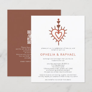 Papier Attrape-rêves à cœur budget en terre cuite QR mari