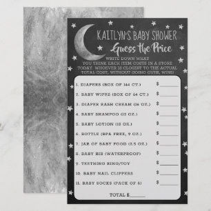 Papier Au-Dessus De La Lune   Baby shower Devinez Le Jeu 
