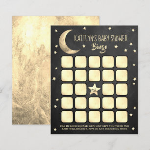 Papier Au-Dessus De La Lune Bingo Baby shower