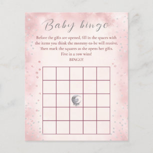 Papier Au-Dessus De La Lune Fille Baby shower Jeu Baby Bi
