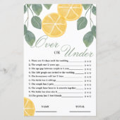 Papier Au-dessus ou au-dessous du jeu de Fête des mariées (Devant)