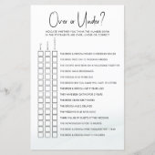 Papier Au-dessus ou en dessous de la Fête des mariées Jeu (Devant)
