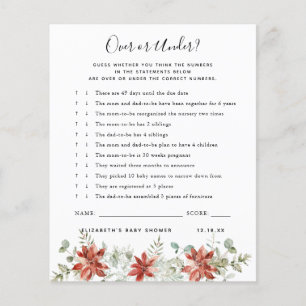 Papier Au-dessus ou en dessous   Jeu de Baby Shower