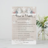 Papier Au-dessus ou sous le Baby shower Snowman (Debout devant)