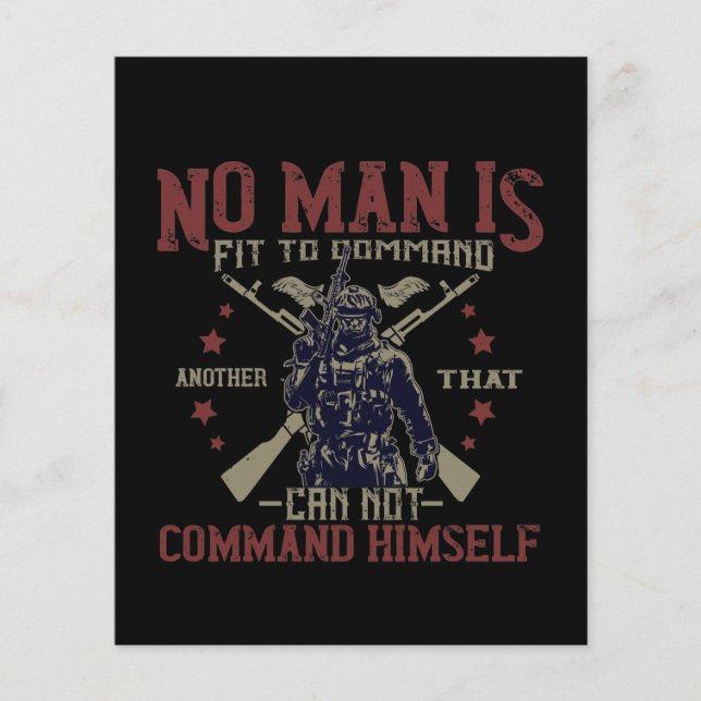 Papier Aucun Homme N'Est Convient À Commander (Devant)