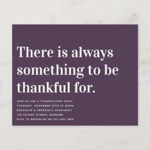 Papier Audacieux Thanksgiving Dîner Invitation
