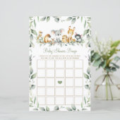Papier Australian Animals Green Baby shower Bingo Jeu (Debout devant)