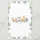 Papier Australian Animaux Douche Bébé ou Bière Belly Jeu (Dos)