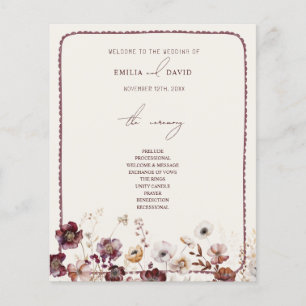 Papier Automne Anémonique main tiré Mariage à bascule