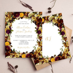 Papier Automne automne budget floral faire-part de mariag