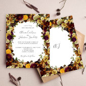 Papier Automne automne budget floral faire-part de mariag