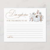 Papier Automne Blanc Citrouille Fête des mariées Date Nui (Devant)