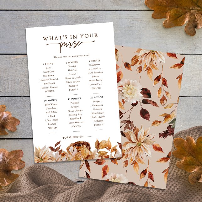 Papier Automne Ce qui est dans votre jeu de bourse (Créateur téléchargé)