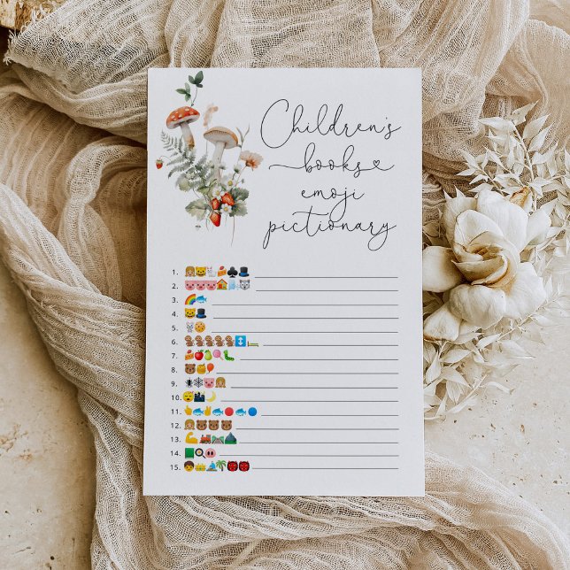 Papier Automne champignons enfants livres émoji pictionar (Créateur téléchargé)