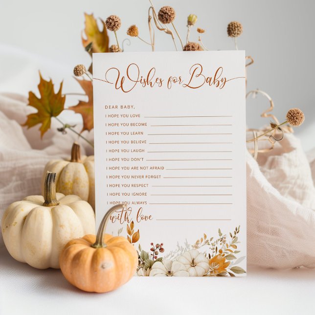 Papier Automne citrouille des souhaits sans sexe pour béb (Créateur téléchargé)