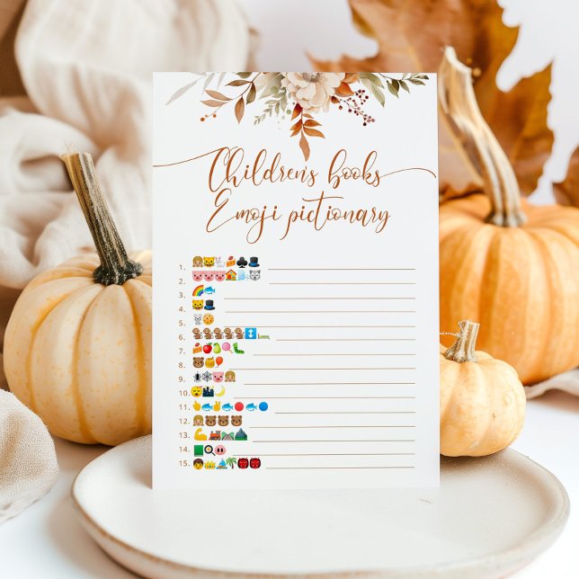 Papier Automne citrouille livres pour enfants émoji jeu p (Créateur téléchargé)