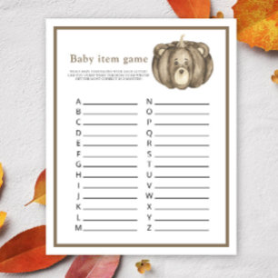 Papier Automne citrouille ours - Jeu d'objets pour bébé
