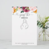 Papier Automne Devinez la robe jeu de douche nuptiale (Debout devant)