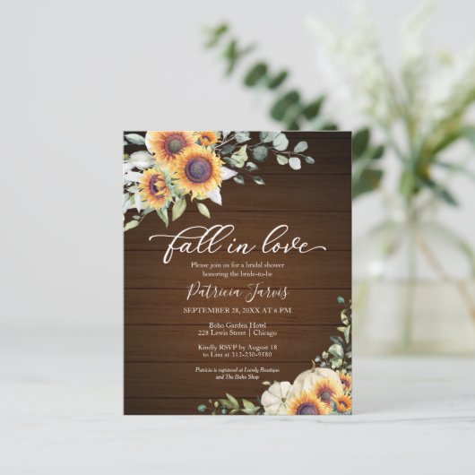 Papier Automne En Amour Budget Automne Nuptiale Douche In (Debout devant)