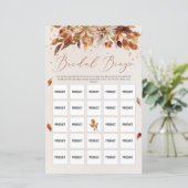 Papier Automne et automne Fleurs orange Boho Bingo de la  (Debout devant)