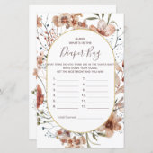 Papier Automne Fleur sauvage Devinez ce qu'il y a dans le (Devant / Derrière)