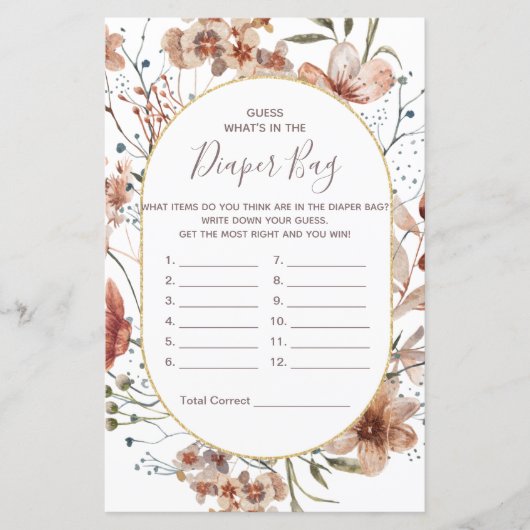 Papier Automne Fleur sauvage Devinez ce qu'il y a dans le (Devant)