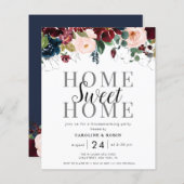 Papier automne fleurie maison de chauffage invitation (Devant / Derrière)