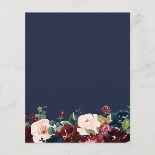 Papier automne fleurie maison de chauffage invitation (Dos)