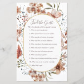 Papier Automne Fleurs sauvages Trouvez le jeu Invité (Devant)