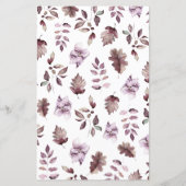 Papier Automne Fleurs violettes Baby shower Emoji Jeu (Dos)