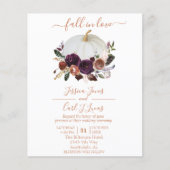 Papier Automne Floral Citrouille Boho Mariage Automne (Devant)