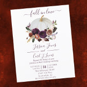 Papier Automne Floral Citrouille Boho Mariage Automne