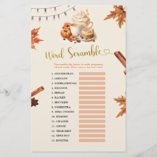 Papier Automne Jeux Word Citrouille
