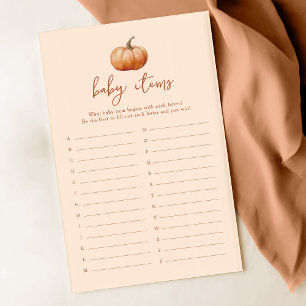 Papier Automne Plaid Un Petit Citrouille Baby Objets Jeu