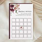 Papier Automne Romance Floral Bride Jeu de Bingo
