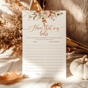 Papier Automne rustique Nom cette chanson jeu de baby sho