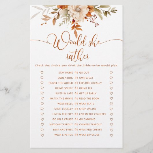 Papier Automne rustique Voudrait-elle plutôt nuptiale dou (Devant)